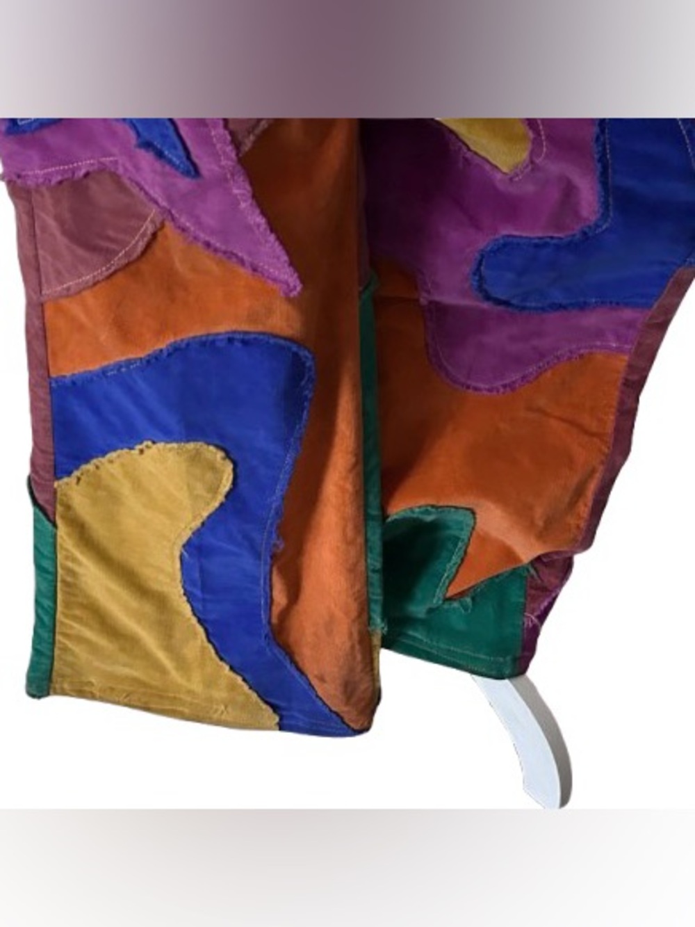 Supernova Rainbow We the Free 27 Small Corduroy Pants Stars Flowers Wide Leg - Picture 6 of 16